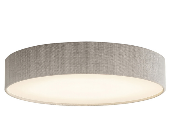AFX Lighting ALDF19LAJUDGY-BB Ashland 20 Inch LED Flush Mount Light, 120-277V, Watt 40W, Selectable 5CCT , Grey Finish with Emergency Battery Backup