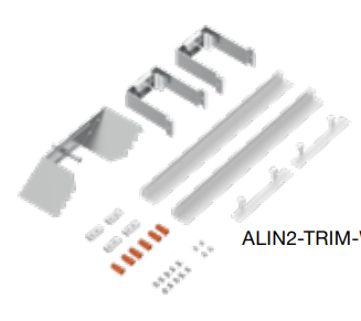 EnvisionLED ALIN2-2FT-TRIM-WH 2' Recessed Drywall Trim Kit Bracket - White Finish