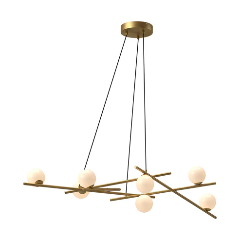 Kuzco Lighting CH89854-BG/GO-UNV Amara LED 16.5 inch Opal Glass Chandelier Ceiling Light Brushed Gold and Glossy Finish