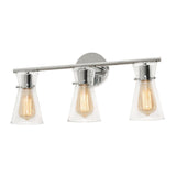 AFX Lighting AMDV2210MBPC Amanda 3 Light 22 inch Polished Chrome Vanity Light Wall Light