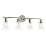 AFX Lighting AMDV3310MBPC Amanda 4 Light 32 inch Polished Chrome Bath Vanity Wall Light