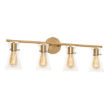 AFX Lighting AMDV3310MBSB Amanda 4 Light 31 inch Satin Brass Vanity Light Wall Light