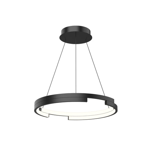 Kuzco Lighting PD52719-BK-UNV-010 Anello Minor 19-in Pendant Ceiling Light - CCT: 3000K - Finish: Black
