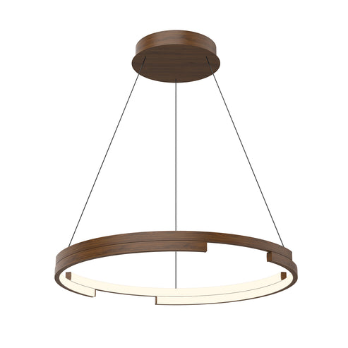 Kuzco Lighting PD52724-WT-UNV Anello Minor 24-in Pendant Ceiling Light - CCT: 3000K - Finish: Walnut