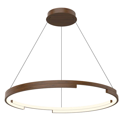 Kuzco Lighting PD52732-WT-UNV Anello Minor LED 32 inch Pendant Ceiling Light Walnut Finish