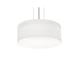 AFX Lighting ANP1214MBBK-LW Anton 2 Light 12 Inch Medium Base Drum Pendant In Black With Linen White Shade-White Bottom Acrylic Diffuser