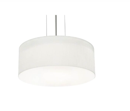 AFX Lighting ANP1214MBSN-LW Anton 2 Light 12 Inch Medium Base Drum Pendant In Satin Nickel With Linen White Shade-White Bottom Acrylic Diffuser