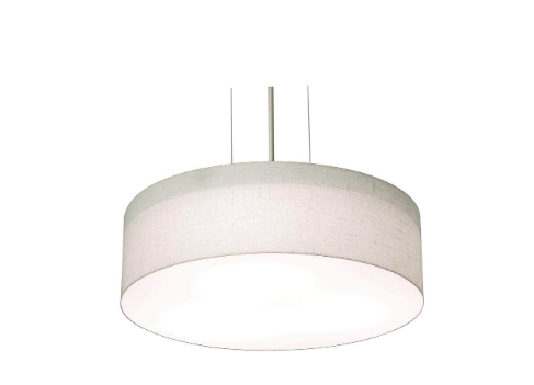 AFX Lighting ANP1524MBBK-LW Anton 3 Light 15 Inch Drum Pendant In Black With Linen White Shade-White Bottom Acrylic Diffuser