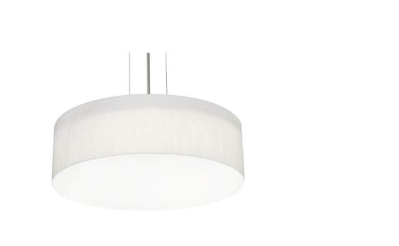 AFX Lighting ANP1524MBSN-LW Anton 3 Light 15 Inch Drum Pendant In Satin Nickel With Linen White Shade-White Bottom Acrylic Diffuser