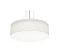 AFX Lighting ANP1524MBSN-LW Anton 3 Light 15 Inch Drum Pendant In Satin Nickel With Linen White Shade-White Bottom Acrylic Diffuser