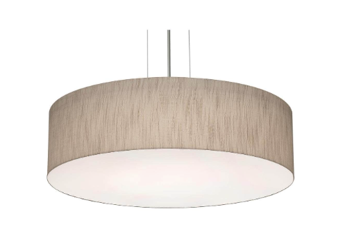 AFX Lighting ANP1932MBSN-JT Anton 3 Light 19 Inch Drum Pendant In Satin Nickel With Jute Shade-White Bottom Acrylic Diffuser