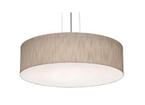 AFX Lighting ANP1932MBSN-JT Anton 3 Light 19 Inch Drum Pendant In Satin Nickel With Jute Shade-White Bottom Acrylic Diffuser