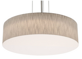 AFX Lighting ANP2432L5AJUDSN-JT Anton 24 Inch LED Drum Pendant In Satin Nickel With Jute Shade-White Bottom Acrylic Diffuser