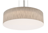 AFX Lighting ANP2432MBSN-JT Anton 3 Light 24 Inch Drum Pendant In Satin Nickel With Jute Shade-White Bottom Acrylic Diffuser