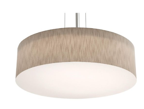 AFX Lighting ANP3044L5AJUDSN-JT Anton 30 Inch LED Drum Pendant In Satin Nickel With Jute Shade-White Bottom Acrylic Diffuser