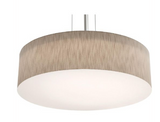 AFX Lighting ANP3044L5AJUDSN-JT Anton 30 Inch LED Drum Pendant In Satin Nickel With Jute Shade-White Bottom Acrylic Diffuser