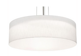 AFX Lighting ANP3044L5AJUDSN-LW Anton 30 Inch LED Drum Pendant In Satin Nickel With Linen White Shade-White Bottom Acrylic Diffuser