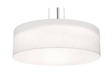 AFX Lighting ANP3044MBBK-LW Anton 4 Light 30 Inch Drum Pendant In Black With Linen White Shade-White Bottom Acrylic Diffuser