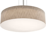 AFX Lighting ANP3044MBSN-JT Anton 4 Light 30 Inch Drum Pendant In Satin Nickel With Jute Shade-White Bottom Acrylic Diffuser