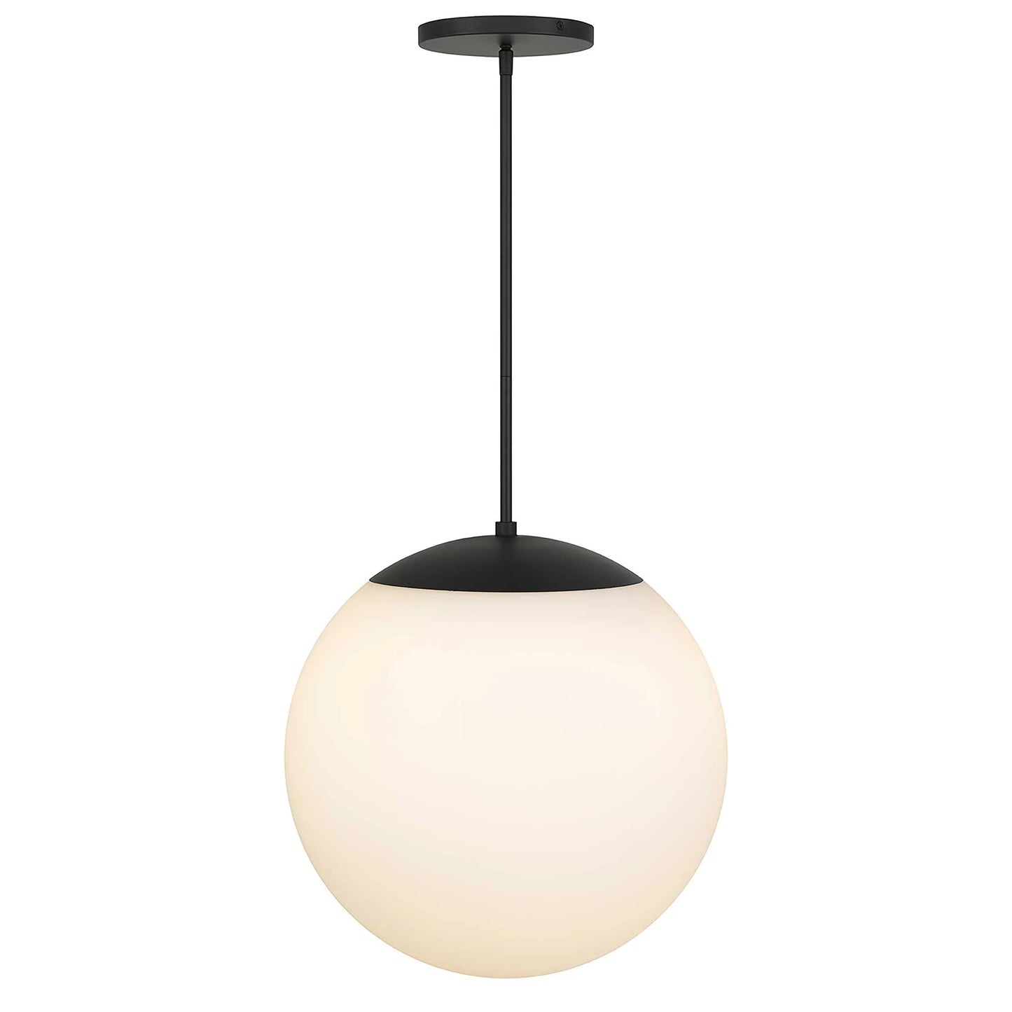 Alteck lighting AP0074-5CCT-W-BK 18" Rondure LED Pendant Light With Modern Circular Hanging Fixture - Finish: Sand Black