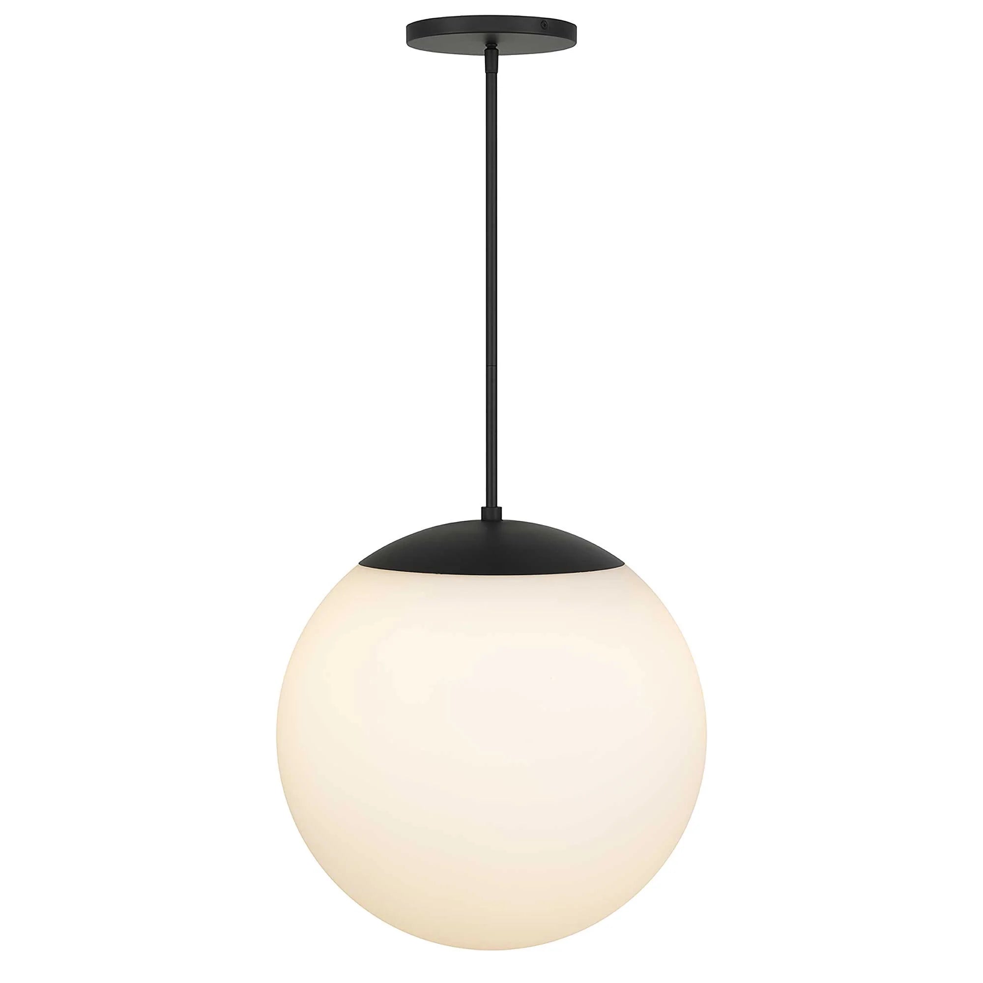 Alteck lighting AP0074-5CCT-W-BK 18" Rondure LED Pendant Light With Modern Circular Hanging Fixture - Finish: Sand Black
