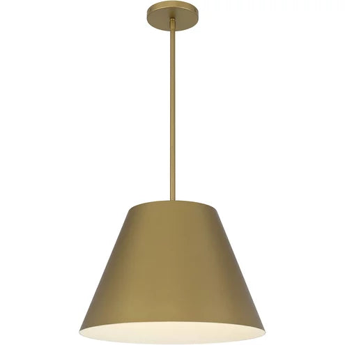 Alteck lighting AP0077-5CCT-W-PB Jaz LED 16 inch Painted Brass Outdoor Pendant, 5CCT 2700K/3000K/3500K/4000K/5000K, Lumens 1100lm, Watt 25