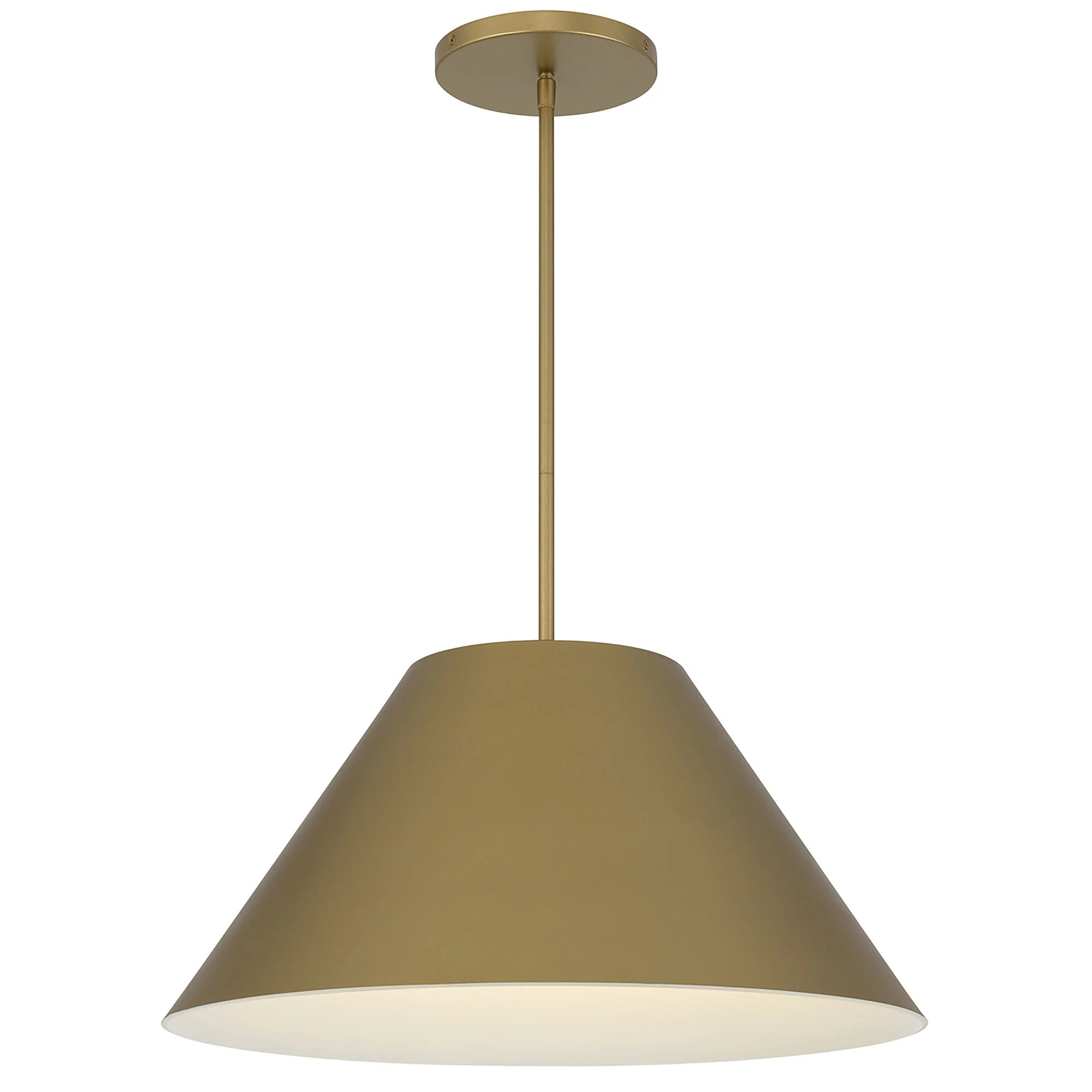Alteck lighting AP0078-5CCT-W-PB 21.88" Jaz LED Pendant Light With Modern Indoor & Outdoor Hanging Fixture - Finish: Painted Brass
