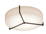 AFX Lighting APF1214LAJUDES-JT Apex 14" Wide Commercial LED Flush Mount Ceiling Fixture with Fabric and Acrylic Shade