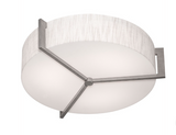 AFX Lighting APF1214LAJUDWG-JT Apex 14" Wide Commercial LED Flush Mount Ceiling Fixture with Fabric & Acrylic Shade