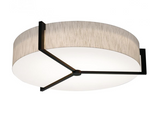 AFX Lighting APF3044MBES-JT Apex 4 Light 33.33 inch Espresso Flush Mount Ceiling Light in Jute, Incandescent