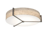 AFX Lighting APF3044MBWG-JT Apex 4 Light 33.33 inch Weathered Grey Flush Mount Ceiling Light in Jute, Incandescent