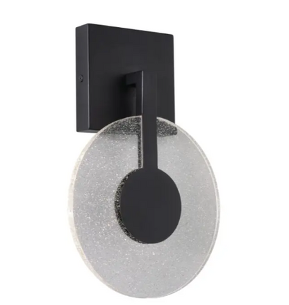 AFX Lighting APLS0812LAJUDBK Apollo 12" LED Wall Sconce Light - 10W - CCT Selectable - 120-277V - Black Finish