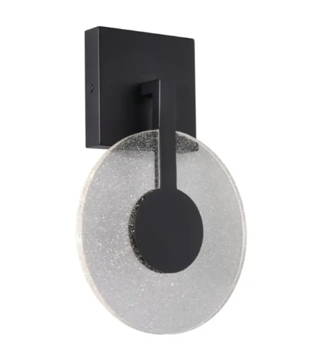 AFX Lighting APLS0812LAJUDBK Apollo 12" LED Wall Sconce Light - 10W - CCT Selectable - 120-277V - Black Finish