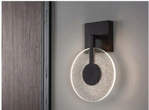 AFX Lighting APLS0812LAJUDBK Apollo 12" LED Wall Sconce Light - 10W - CCT Selectable - 120-277V - Black Finish