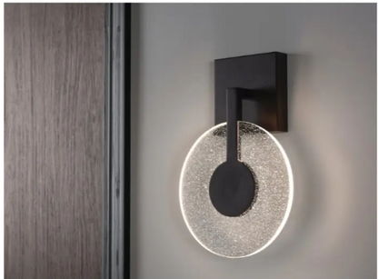 AFX Lighting APLS0812LAJUDBK Apollo 12" LED Wall Sconce Light - 10W - CCT Selectable - 120-277V - Black Finish