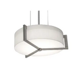 AFX Lighting APP1214MBWG-LW Apex 2 Light 14 inch Satin Nickel Pendant Ceiling Light