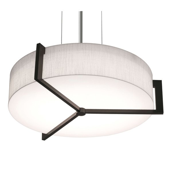 AFX Lighting APP1524MBES-LW Apex 15'' Pendant Light W/ Linen White Shade, Espresso Finish