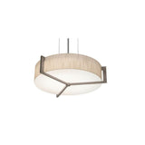 AFX Lighting APP1524MBWG-JT Apex 3 Light 17 inch Satin Nickel Pendant Ceiling Light W/ Jute Shade