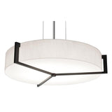 AFX Lighting APP1932LAJUDES-LW Apex 21" LED Pendant Light W/ Linen White Shade, Espresso Finish