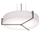 AFX Lighting APP1932MBWG-LW Apex 3 Light 21 inch Satin Nickel Pendant Ceiling Light W/ Linen White Shade