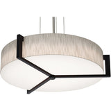 AFX Lighting APP2432L5AJUDES-JT Apex LED 27.15 inch Satin Nickel Pendant Ceiling Light W/ Jute Finish Shade