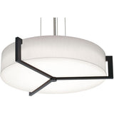 AFX Lighting APP2432L5AJUDES-LW Apex LED 27.15 inch Satin Nickel Pendant Ceiling Light W/ Linen White Finish Shade