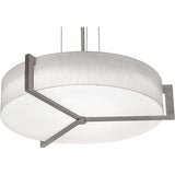 AFX Lighting APP2432L5AJUDWG-LW Apex LED 27.15 inch Satin Nickel Pendant Ceiling Light W/ Linen White Shade Finish