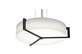 AFX Lighting APP2432MBES-LW Apex 27'' Medium Base Pendant Light, Espresso Finish W/ Linen White Shade