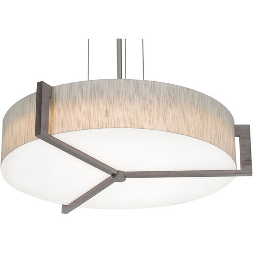 AFX Lighting APP2432MBWG-JT Apex 3 Light 27.15 inch Satin Nickel Pendant Ceiling Light W/ Jute Shade