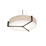 AFX Lighting APP3044L5AJUDES-JT Apex LED 33.33 inch Satin Nickel Pendant Ceiling Light W/ Jute Shade