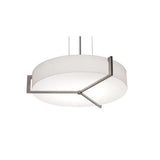 AFX Lighting APP3044L5AJUDWG-LW Apex LED 33.33 inch Satin Nickel Pendant Ceiling Light W/ Linen Shade