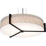 AFX Lighting APP3044MBES-JT Apex LED 33.33 inch Satin Nickel Pendant Ceiling Light W/ Linen White Shade