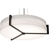 AFX Lighting APP3044MBES-LW Apex 4 Light 33.33 inch Satin Nickel Pendant Ceiling Light W/ Linen White Shade