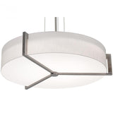 AFX Lighting APP3044MBWG-LW Apex 4 Light 33.33 inch Satin Nickel Pendant Ceiling Light W/ Linen White Shade